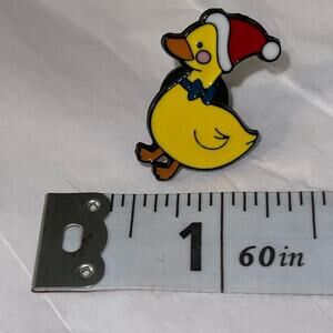Santa Duck Christmas Hat Pin Brooch